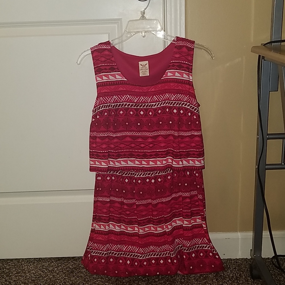 Pink patterned dress